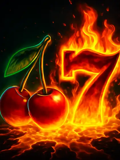 Gloeiende kersen en een vlammende zeven in Sizzling Hot Deluxe bij Bet Ninja
